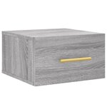 vidaXL Tables de chevet murales 2 Pièces sonoma gris 35x35x20 cm
