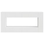 vidaXL Table console Rayé Blanc 155 x 29 x 74 cm Bois d’ingénierie