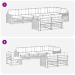 vidaXL Ensemble de canapés d'extérieur 8 Pièces Naturel et Anthracite