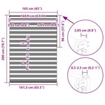 vidaXL Store zèbre gris foncé largeur du tissu 160 9 cm polyester