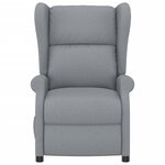 vidaXL Fauteuil inclinable électrique à oreilles gris clair tissu