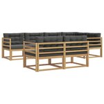 vidaXL Ensemble de canapés d'extérieur 6 pc Blanc et anthracite