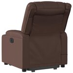 vidaXL Fauteuil inclinable de massage électrique marron similicuir