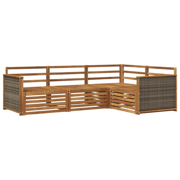 vidaXL Ensemble de canapés d'extérieur 4 pc Naturel