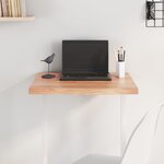 vidaXL Dessus de table marron clair bois chêne massif traité