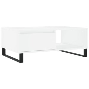 vidaXL Table basse blanc 90x60x35 cm bois d'ingénierie