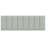 vidaXL Coussin de tête de lit Hanko gris clair 120 cm velours