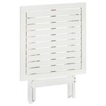 vidaXL Table de bistro Blanc 46x46x47 cm Bois d'acacia massif