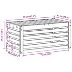 vidaXL Banc de Jardin Bois d'Acacia Massif Blanc 79 x 43 x 37 cm