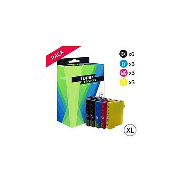 Compatible Epson T0615 Pack 15 cartouches Noires/couleurs XL (Ourson)