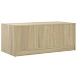 vidaXL Table basse avec portes en verre chêne sonoma 102x50x42 cm
