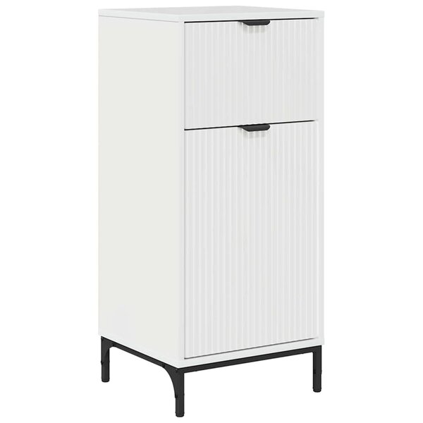vidaXL Cabinet de salle de bain Blanc brillant 39 5 x 36 x 88 cm