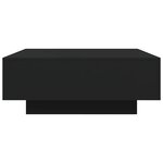 vidaXL Table basse noir 80x80x31 cm bois d'ingénierie