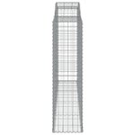 vidaXL Paniers à gabions arqués 2 Pièces 300x50x180/200 cm fer galvanisé