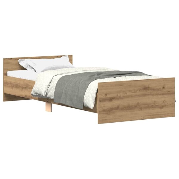 vidaXL Cadre de lit sans matelas chêne artisanal 90x190 cm