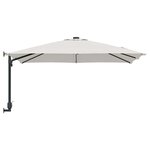 vidaXL Parasol de jardin Beige  Noir 248.5 x 247.5 x 160 cm