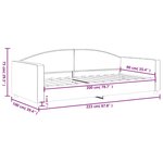 vidaXL Lit de repos sans matelas gris foncé 90x200 cm tissu