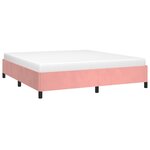 vidaXL Cadre de lit sans matelas rose 160x200 cm velours
