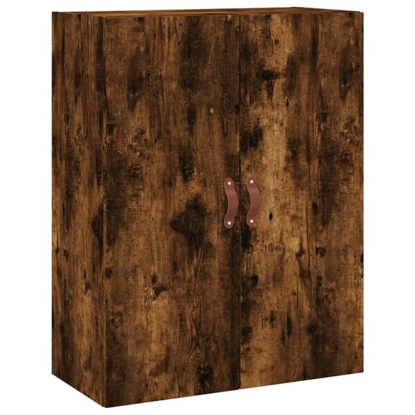 vidaXL Armoire murale chêne fumé 69 5x34x90 cm