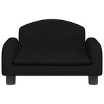vidaXL Canapé pour enfants noir 50x40x30 cm tissu