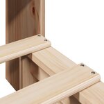 vidaXL Lit bibliothèque sans matelas 90x190 cm bois massif