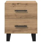 vidaXL Cabinet de chevet 2 Pièces Chêne artisanal 40 x 35 x 47 5 cm