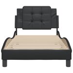 vidaXL Cadre de lit sans matelas Zadar noir 80x200 cm similicuir