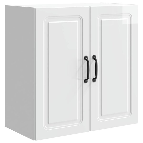 vidaXL Armoire Murale Blanc brillant 59 x 31 x 60 cm Bois d'ingénierie