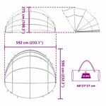 vidaXL Dôme de piscine Noir 592 x 590 x 275 cm