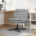vidaXL Chaise Pivotante Gris clair Tissu Standard Ergonomique