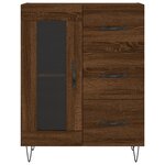 vidaXL Buffet haut Chêne marron 69 5x34x180 cm Bois d'ingénierie