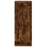 vidaXL Buffet haut Chêne fumé 34 5x34x180 cm Bois d'ingénierie