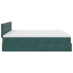 VidaXL Cadre de lit ottoman avec matelas vert foncé 180x200 cm velours