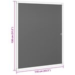 vidaXL Écran anti-insectes pour fenêtres Blanc 110 x 130 cm
