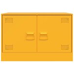 vidaXL Meubles TV 2 Pièces jaune moutarde 67x39x44 cm acier