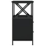 vidaXL Tables de chevet 2 Pièces noir 34x35 5x70 cm bois d'ingénierie