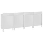 vidaXL Table de travail commerciale avec armoire 240x60x96 cm Inox