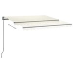 vidaXL Auvent automatique avec capteur de vent et LED 400x300 cm Crème