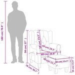 vidaXL Fauteuil de massage avec repose-pied Taupe Tissu