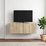 vidaXL Meuble TV mural 78 5 x 41 x 30 cm Chêne Sonoma