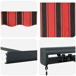 vidaXL Auvent rétractable orange et marron 3 5x2 5m tissu et aluminium