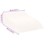 vidaXL Coussin pour jambes Blanc 68 x 40 x 18 cm
