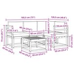 vidaXL Ensemble de canapés d'extérieur 5 pc Blanc et Beige
