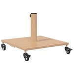 vidaXL Pied de parasol 26.75 kg Bois Clair Carré Réglable