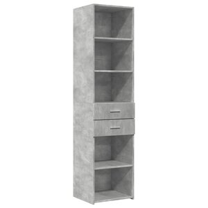 vidaXL Buffet haut gris béton 45x42 5x185 cm bois d'ingénierie