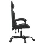 vidaXL Chaise de jeu pivotante Noir Similicuir