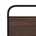 vidaXL Cadre de lit en métal sans matelas chêne marron 183x213 cm