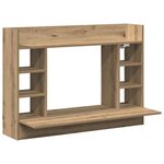 vidaXL Bureau mural chêne artisanal 105 x 48 x 75 cm Bois d'ingénierie