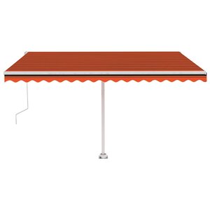 vidaXL Auvent automatique sur pied 450x300 cm Orange/marron