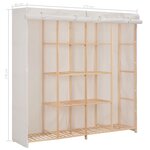 vidaXL Garde-robe Blanc 173x40x170 cm Tissu